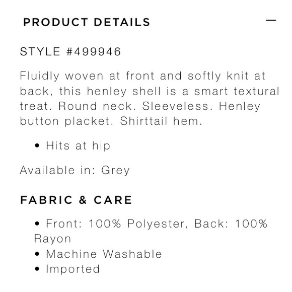 LOFT Tops Loft Petite Paisley Henley Mixed Media Shell Top Poshmark